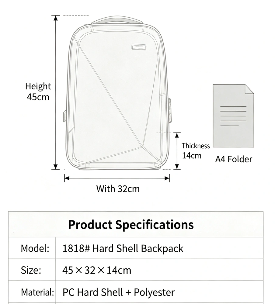 Hard Shell Business Backpack